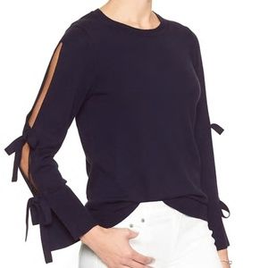 COPY - Banana Republic Cold Shoulder Tie-Sleeve Crew neck